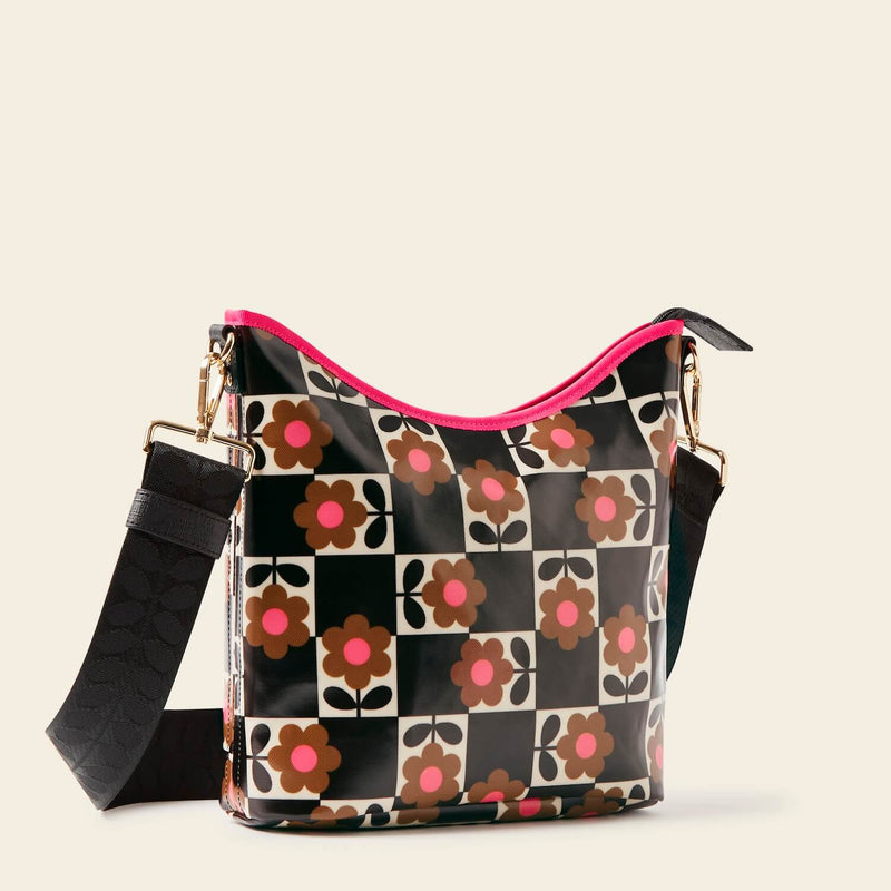 Cross Carry Crossbody in Flower Pot Chestnut pattern by Orla Kiely