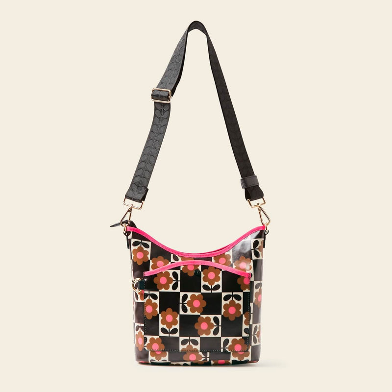 Cross Carry Crossbody in Flower Pot Chestnut pattern by Orla Kiely