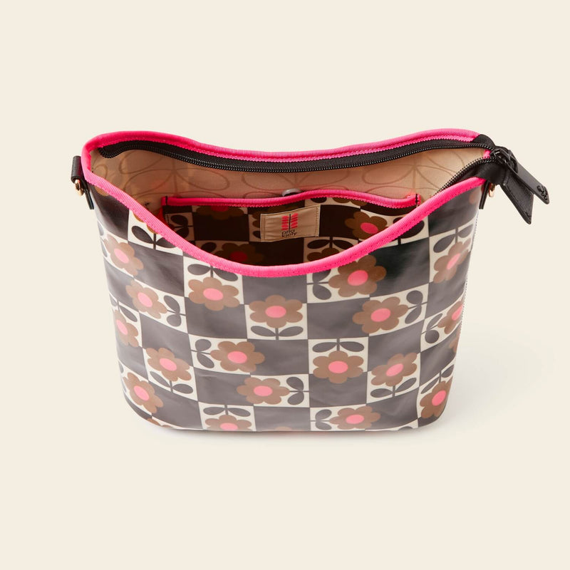 Cross Carry Crossbody in Flower Pot Chestnut pattern by Orla Kiely