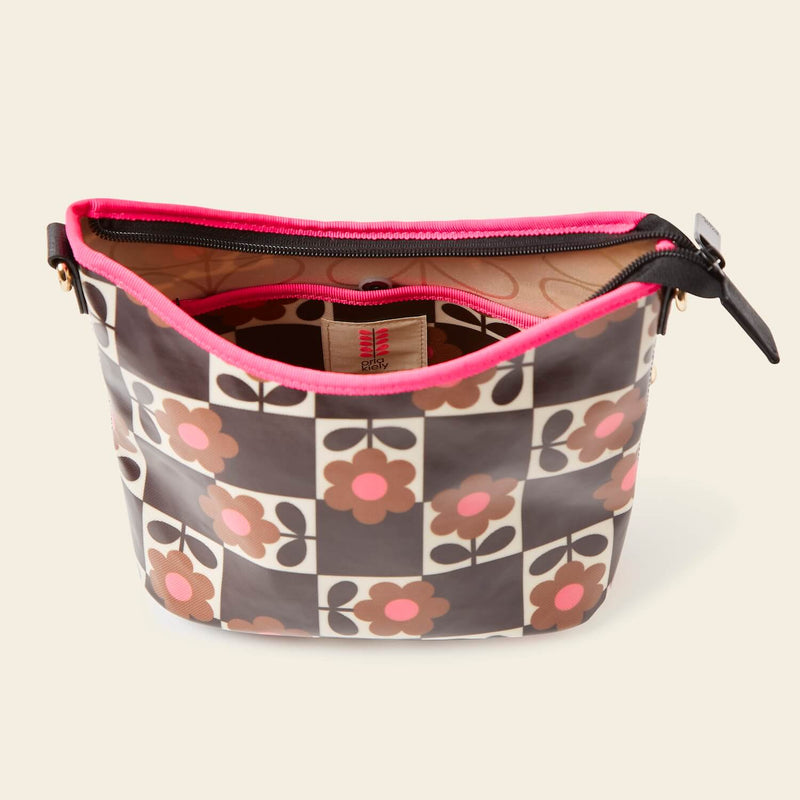 Carrymin Crossbody Bag in Flower Pot Chestnut pattern by Orla Kiely