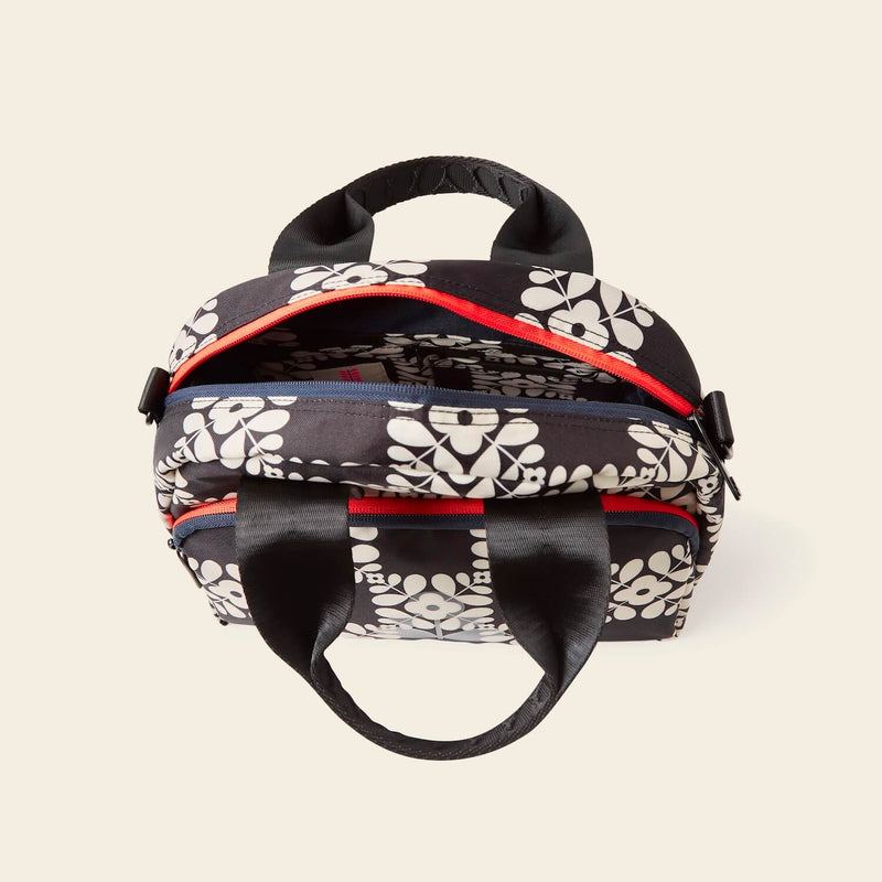 Radial Handbag in Lattice Flower Tile Onyx by Orla Kiely