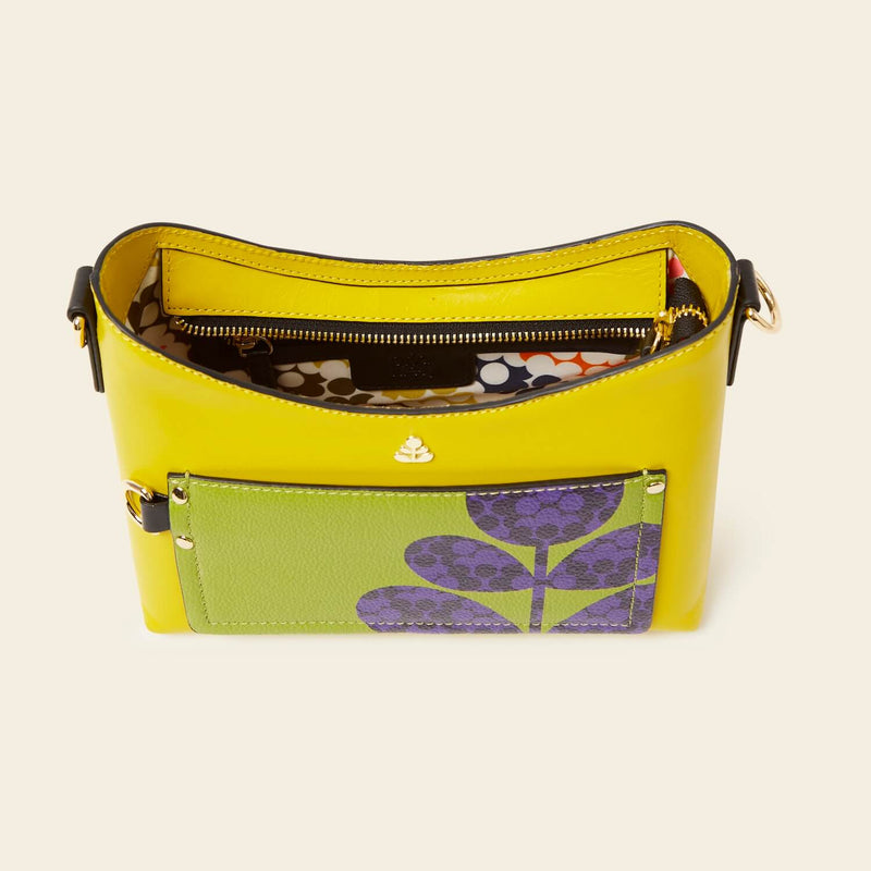 Carrymin Crossbody Bag in Daffodil Puzzle Flower pattern by Orla Kiely