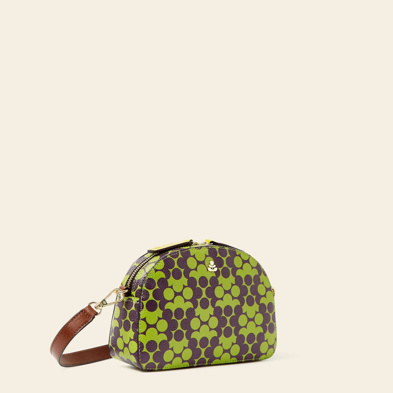 Babaluna Crossbody in Purple Puzzle Flower pattern by Orla Kiely