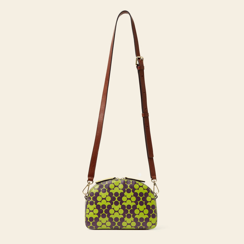 Babaluna Crossbody in Purple Puzzle Flower pattern by Orla Kiely