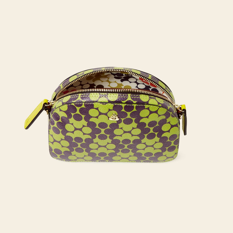 Babaluna Crossbody in Purple Puzzle Flower pattern by Orla Kiely