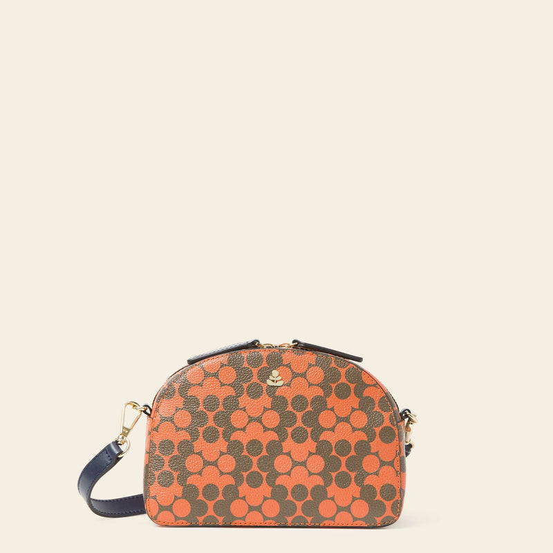 Babaluna Crossbody Bag in Tomato Puzzle Flower pattern by Orla Kiely