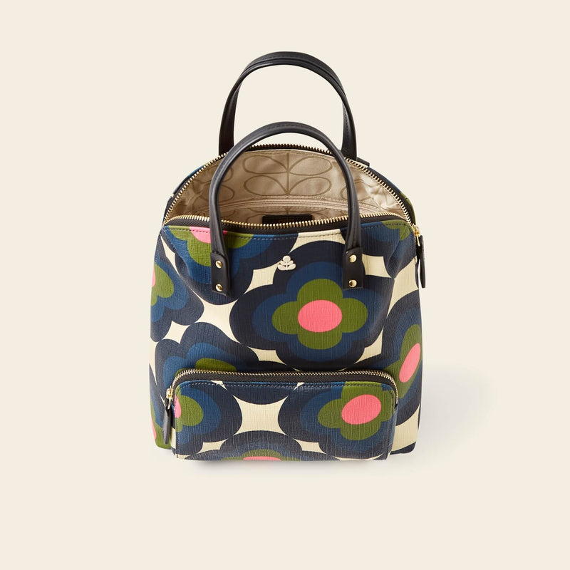 Buddy Backpack in Radial Flower Rockpool pattern by Orla Kiely