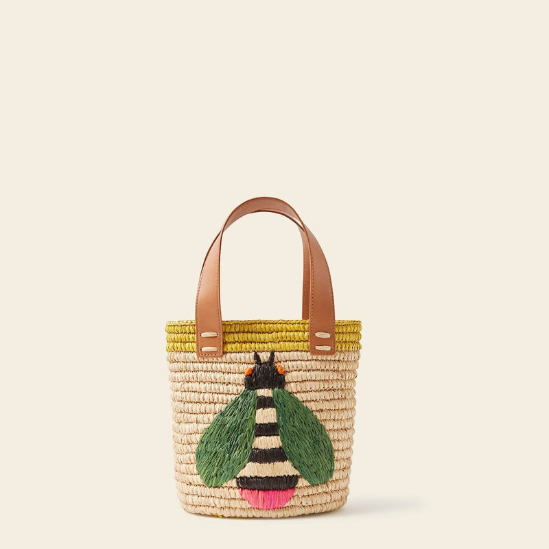 Sunday Mini Tote Bag in Bug Yellow pattern by Orla Kiely