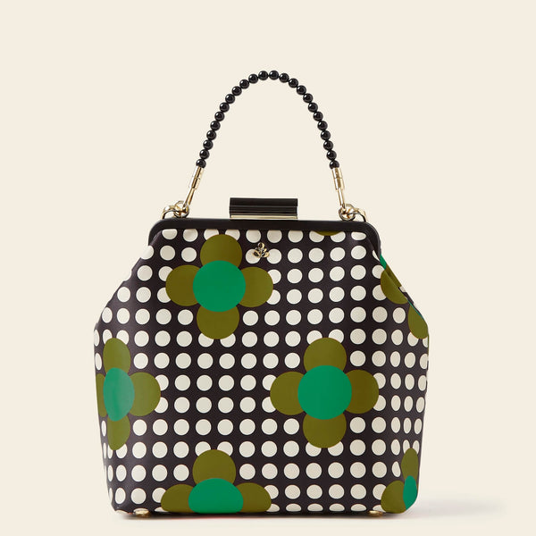 Jenny D Handbag in Jewel Flower Polka Dot pattern by Orla Kiely