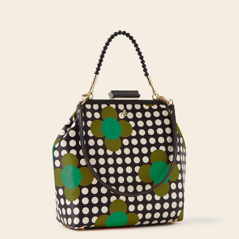 Jenny D Handbag in Jewel Flower Polka Dot pattern by Orla Kiely