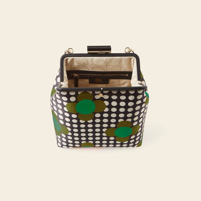 Jenny D Handbag in Jewel Flower Polka Dot pattern by Orla Kiely