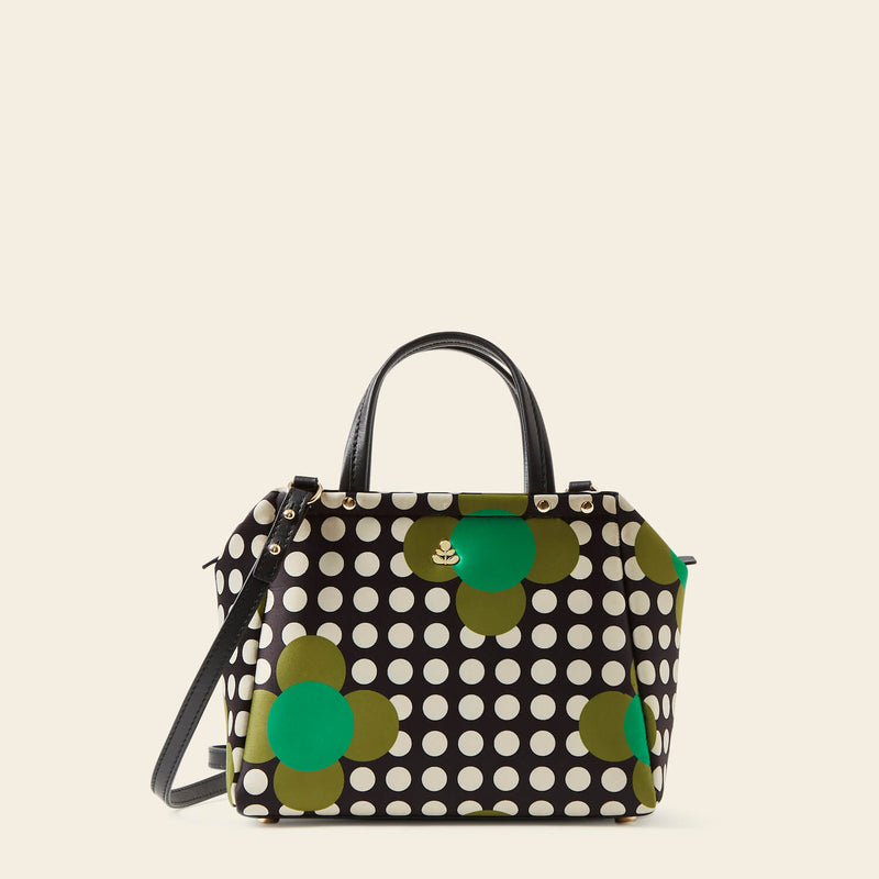 Concertina Crossbody Tote Bag in Jewel Flower Polka Dot pattern by Orla Kiely