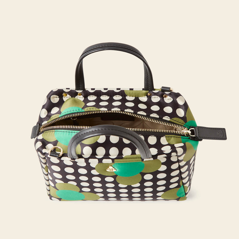 Concertina Crossbody Tote Bag in Jewel Flower Polka Dot pattern by Orla Kiely