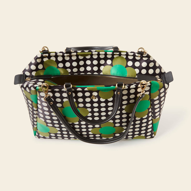 Opera Big Tote Bag in Jewel Flower Polka Dot pattern by Orla Kiely