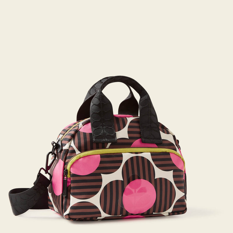 Radial Handbag in Striped Flower Azalea pattern by Orla Kiely