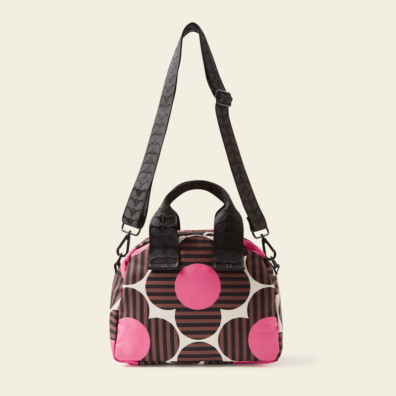 Radial Handbag in Striped Flower Azalea pattern by Orla Kiely