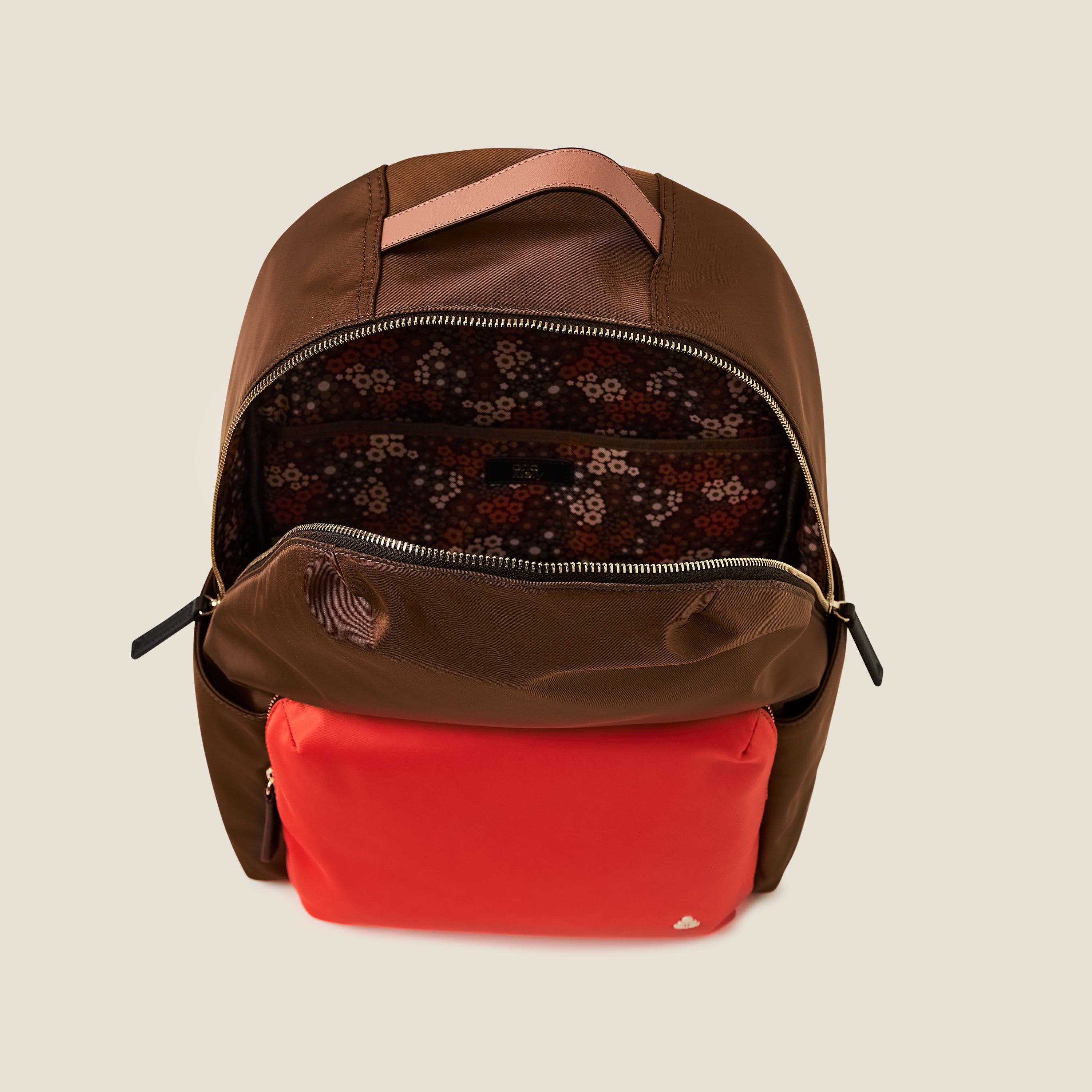 Colourblock Backpack - Brown