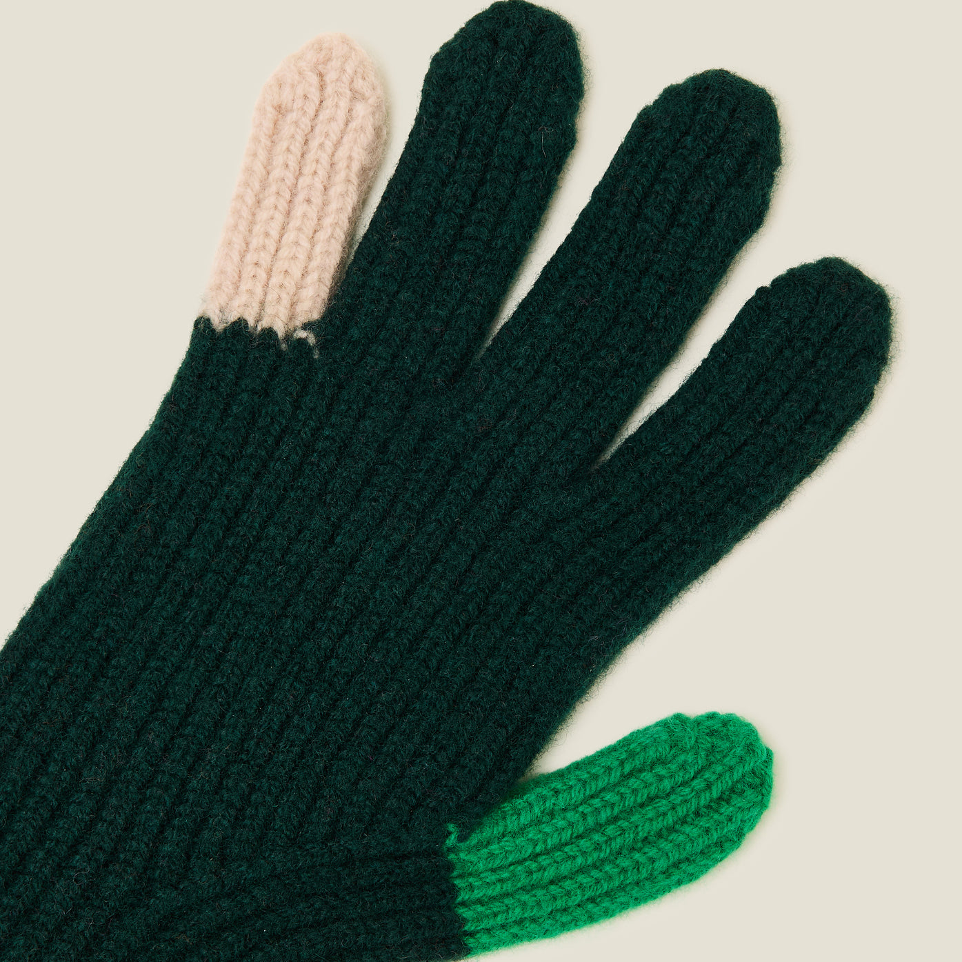 Colour Pop Wool Gloves - Forest Black