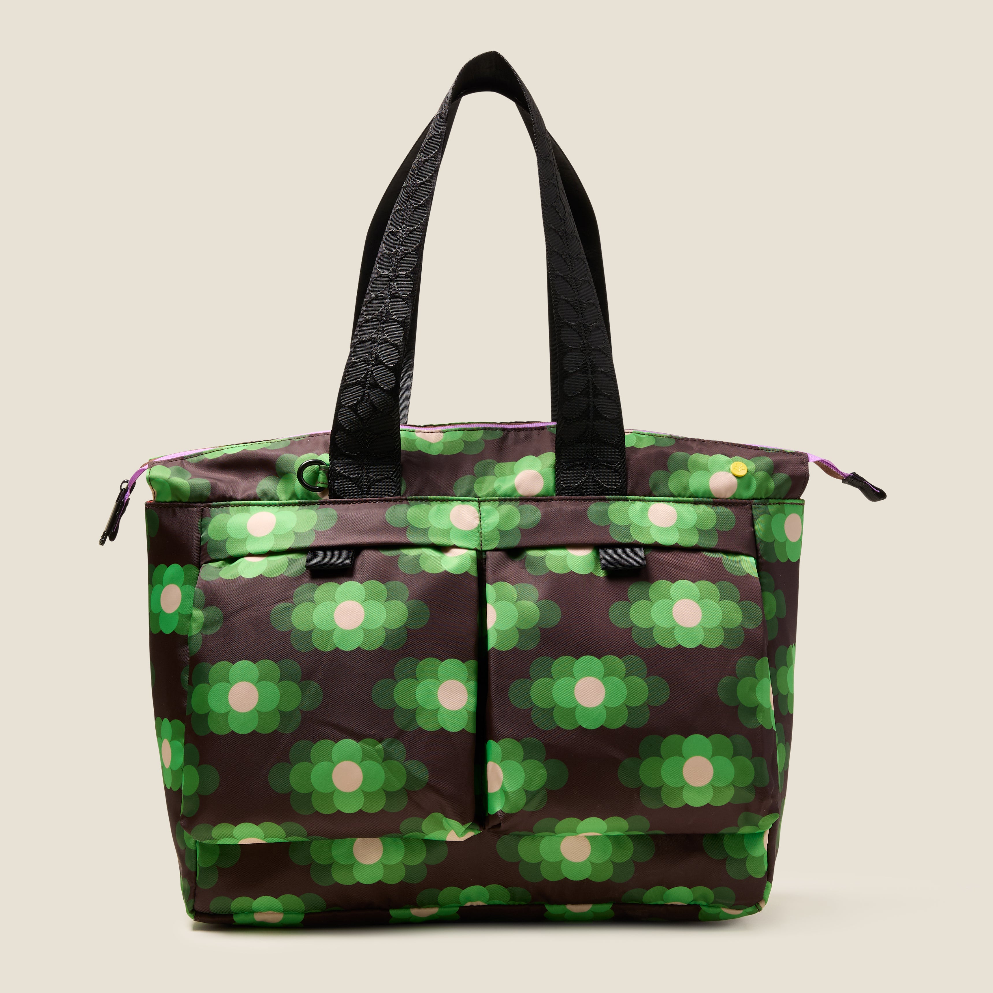 Axis Tote Bag - Flower Haze Neon Green