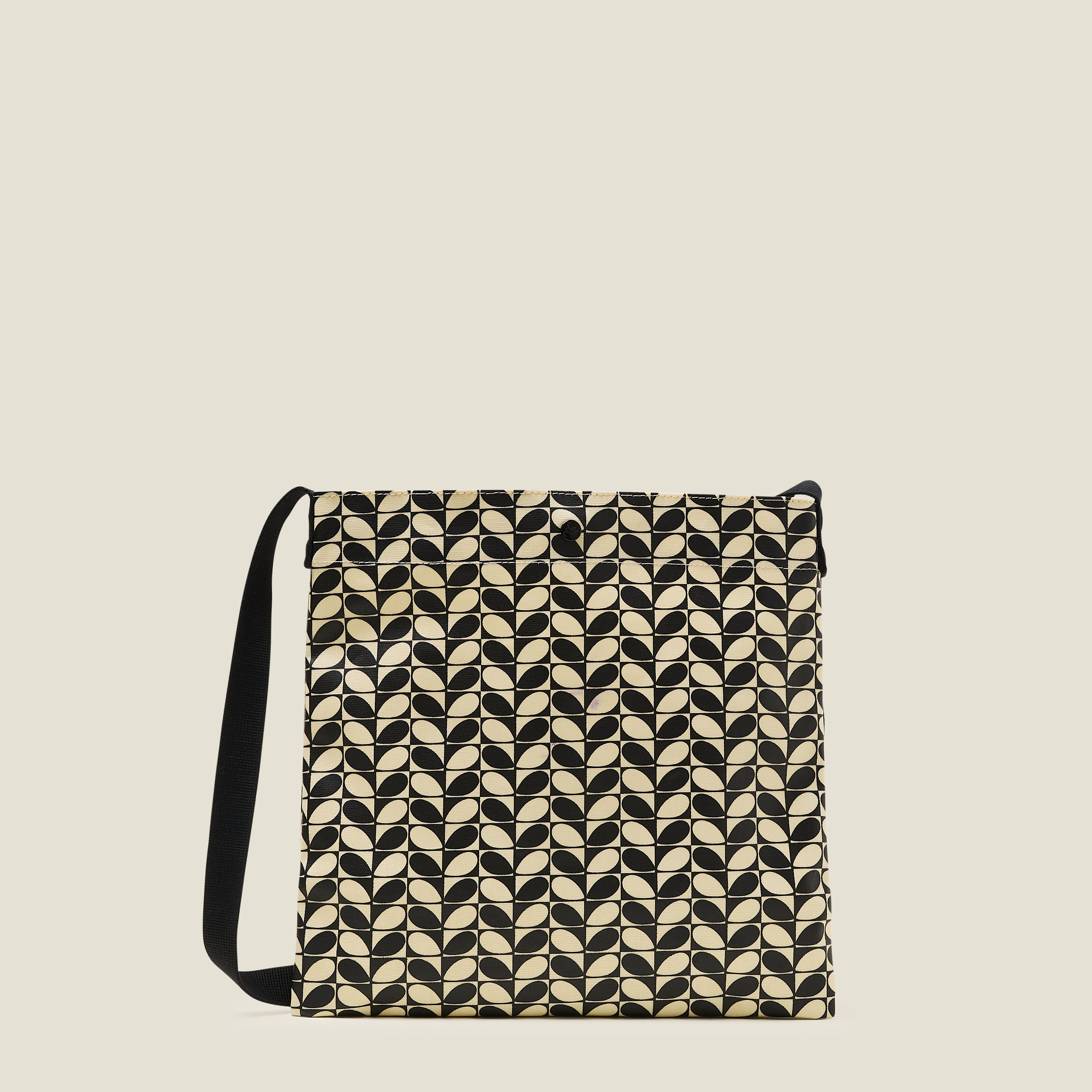 On a Roll Flat Crossbody - Mono Stem Black
