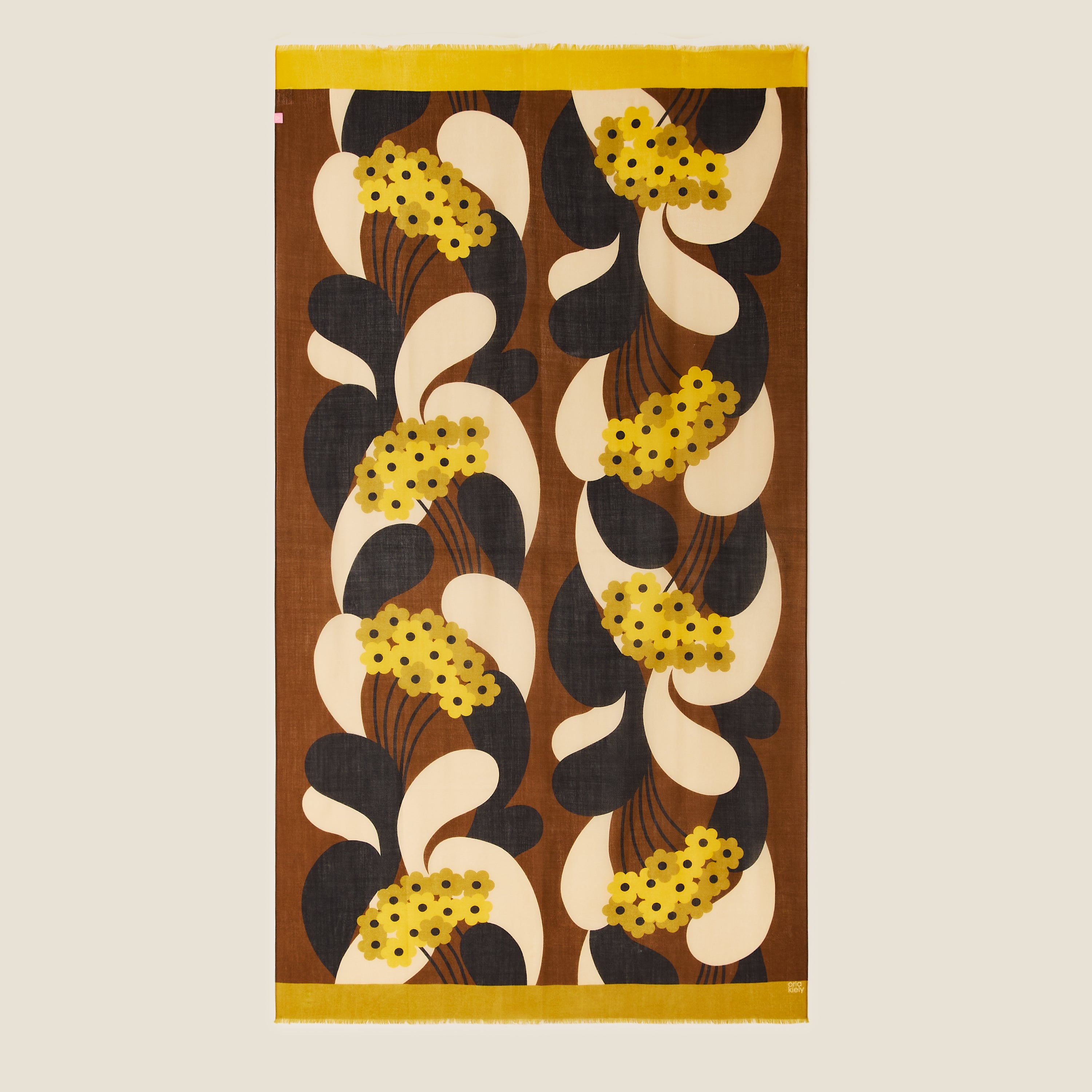 Wool Scarf - River Flower Hazel