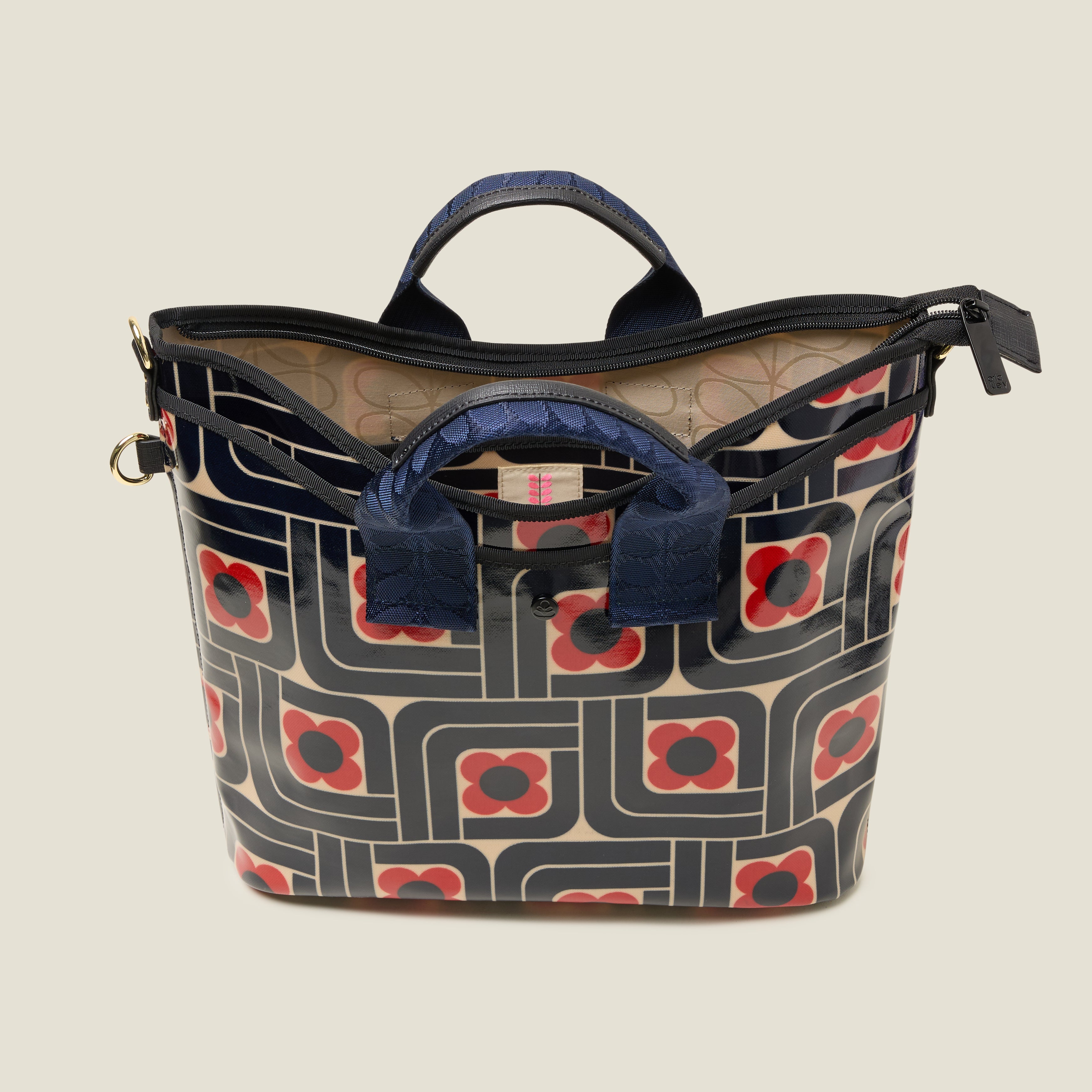Carry Grab Tote Bag - Woodblock Ink