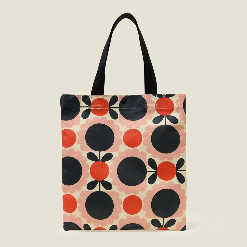 Rollaway Book Bag  - Scallop Flower Spot Blush