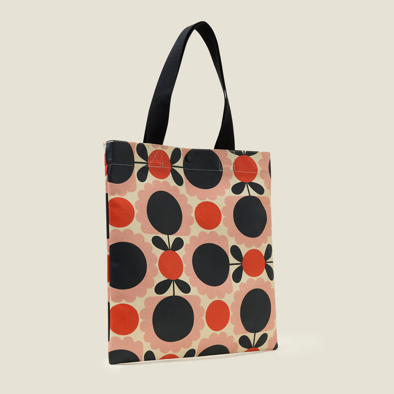 Rollaway Book Bag  - Scallop Flower Spot Blush