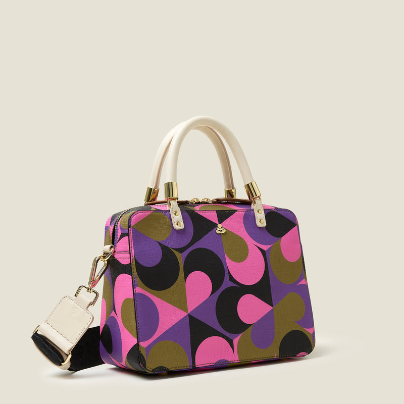 Block Medium Handbag - Kaleidoscope Violet