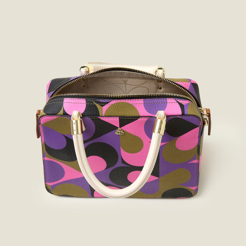 Block Medium Handbag - Kaleidoscope Violet