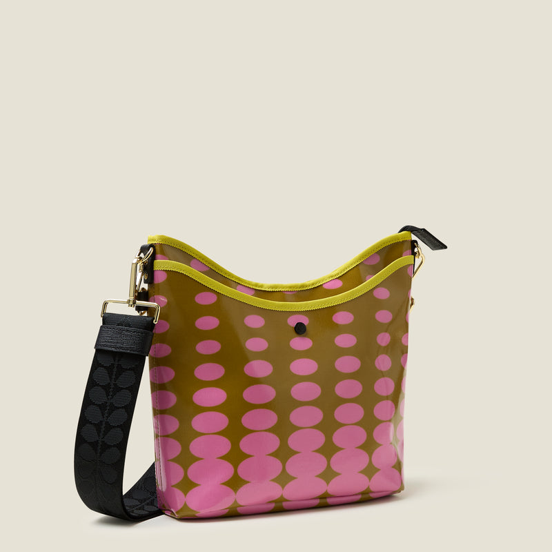 Cross Carry Crossbody - Optical Oval Ochre