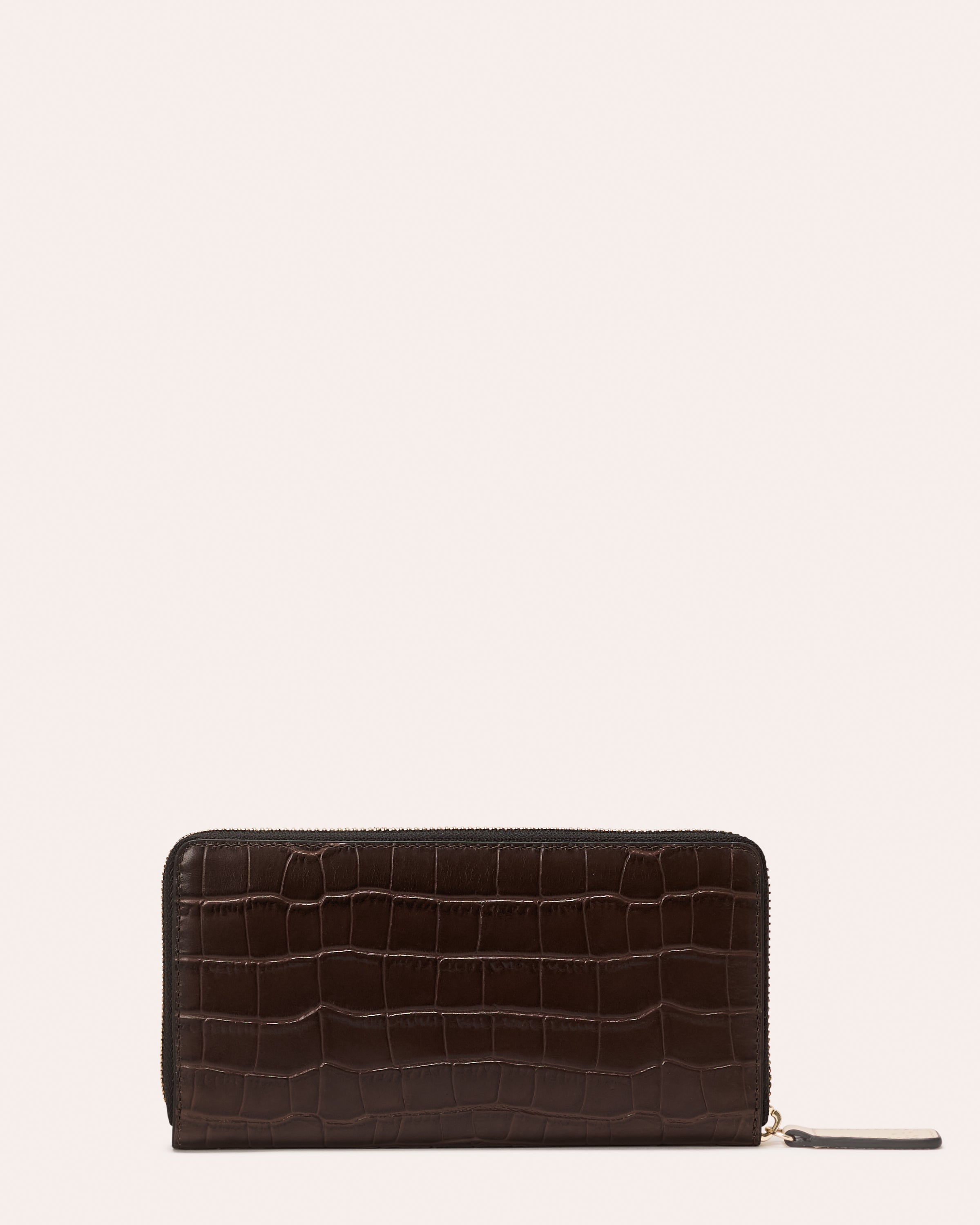 Forget Me Not Wallet - Birdie Applique Chocolate Croc