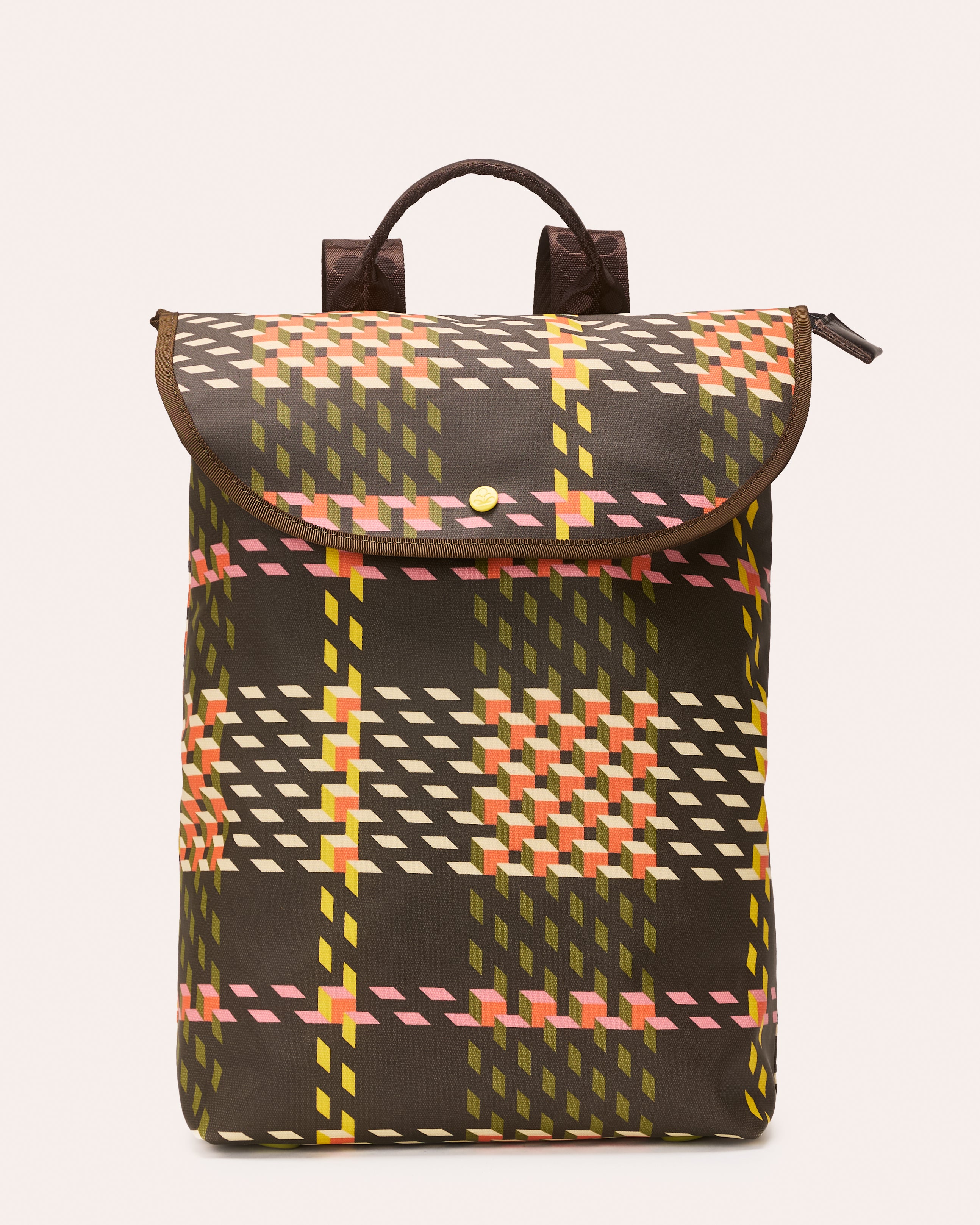 Acre Backpack - Cubic Check Cocoa