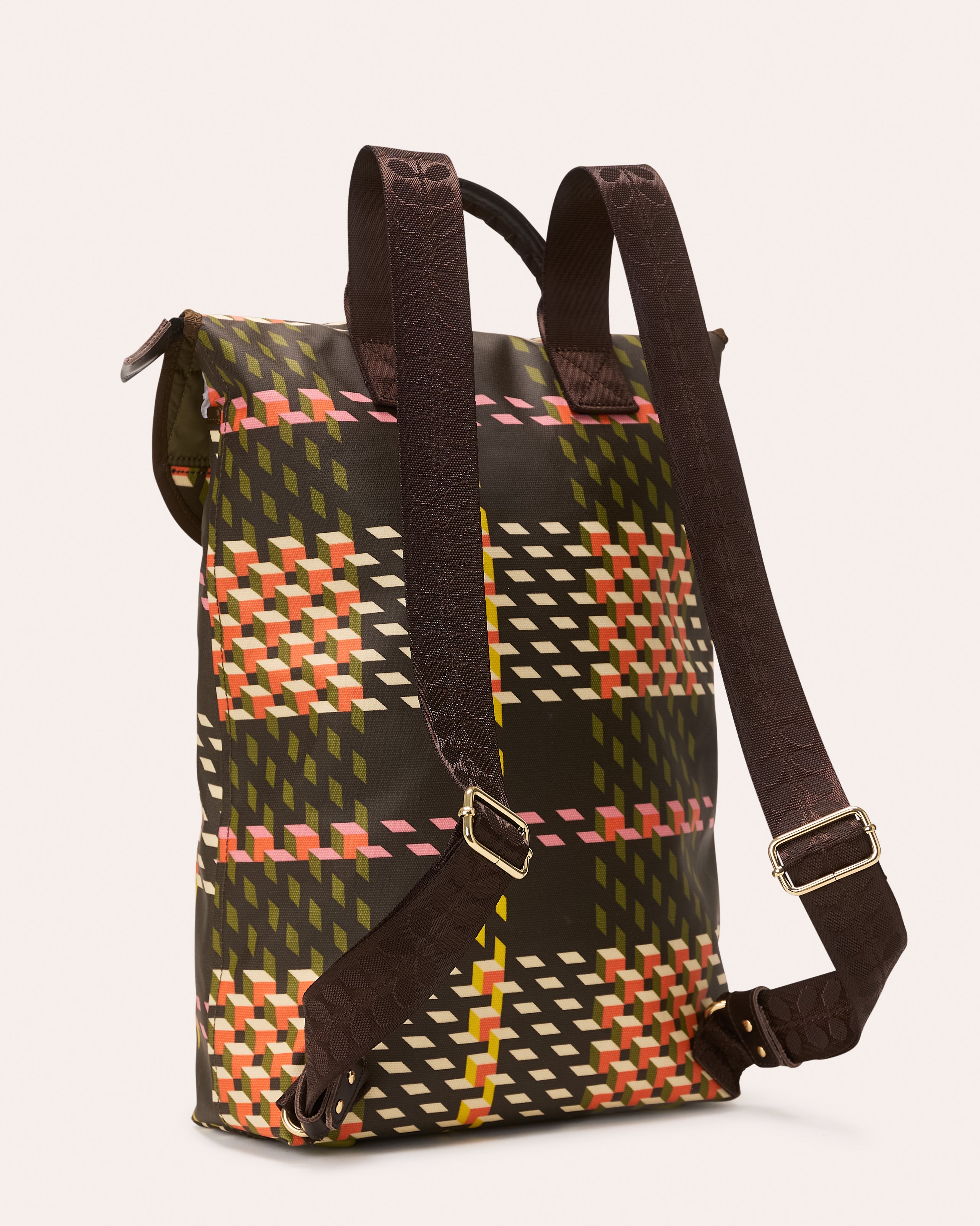 Acre Backpack - Cubic Check Cocoa