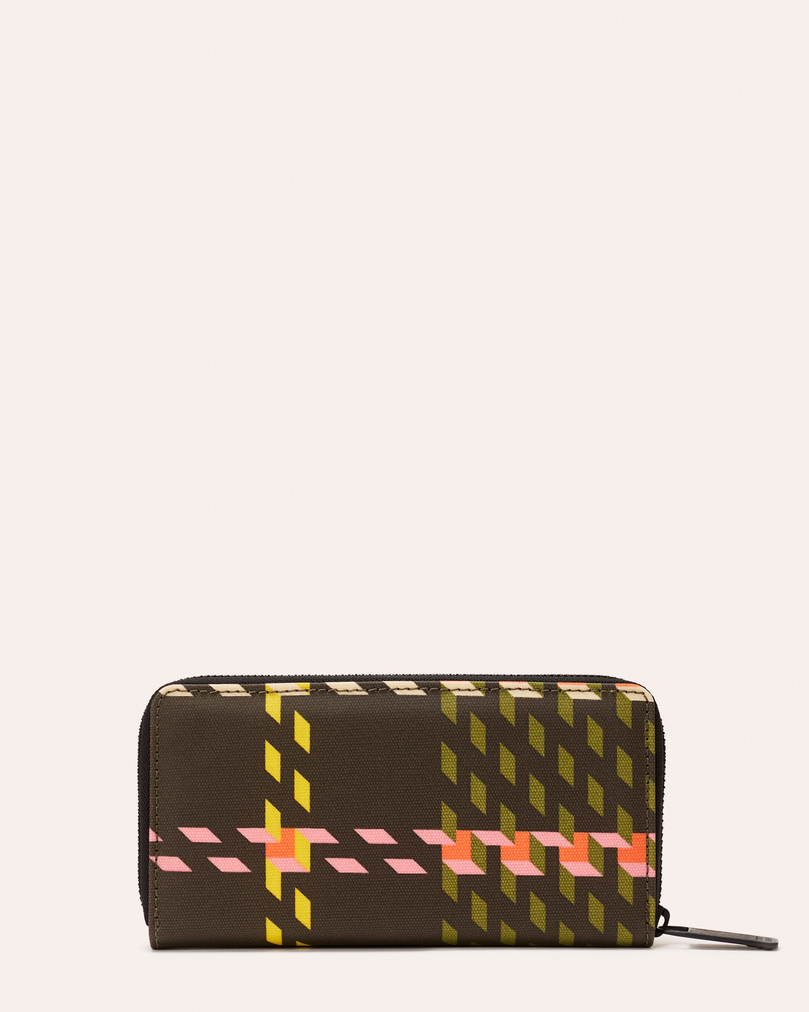 Forget Me Not Wallet - Cubic Check Cocoa