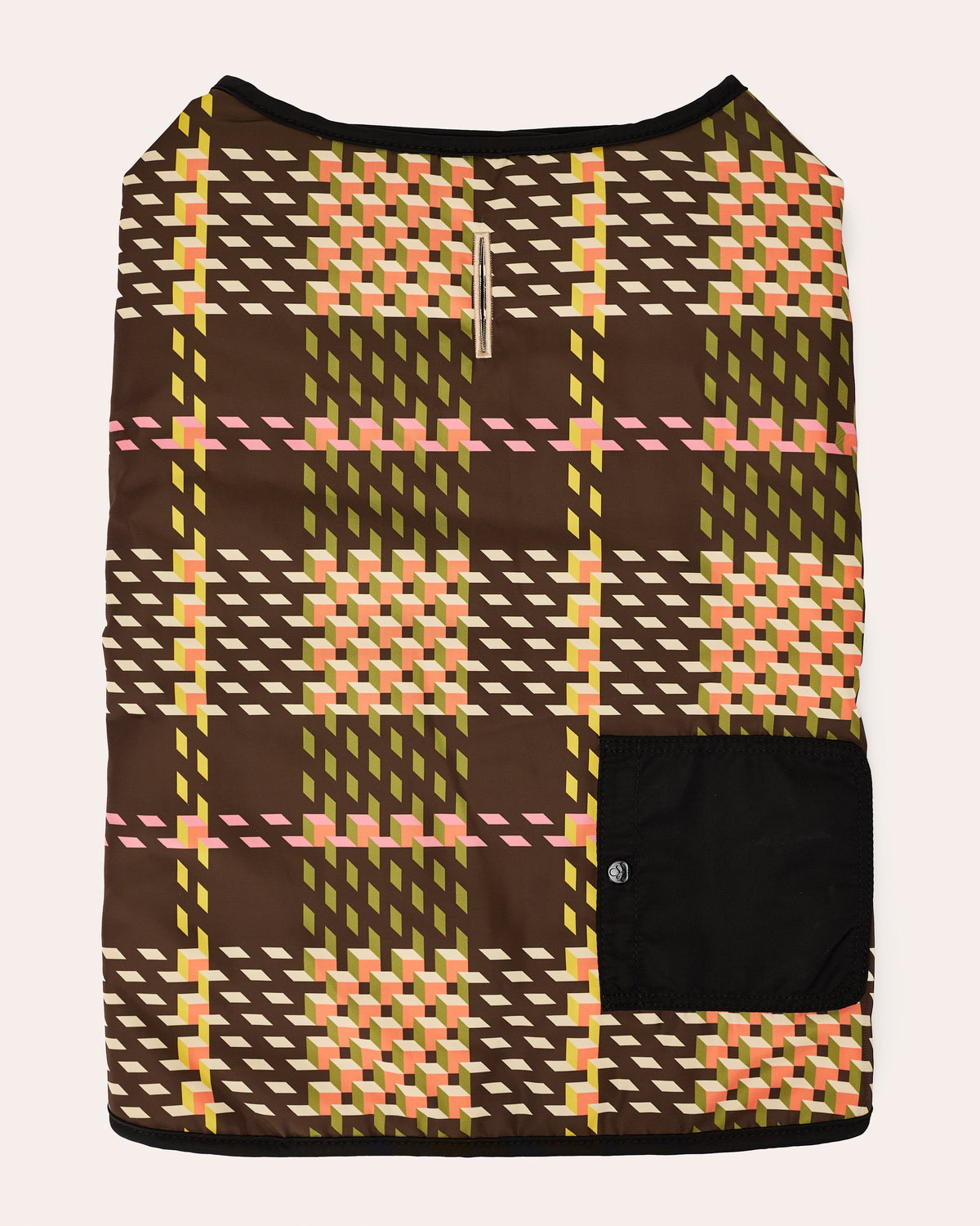 Dog Coat - Cubic Check Cocoa