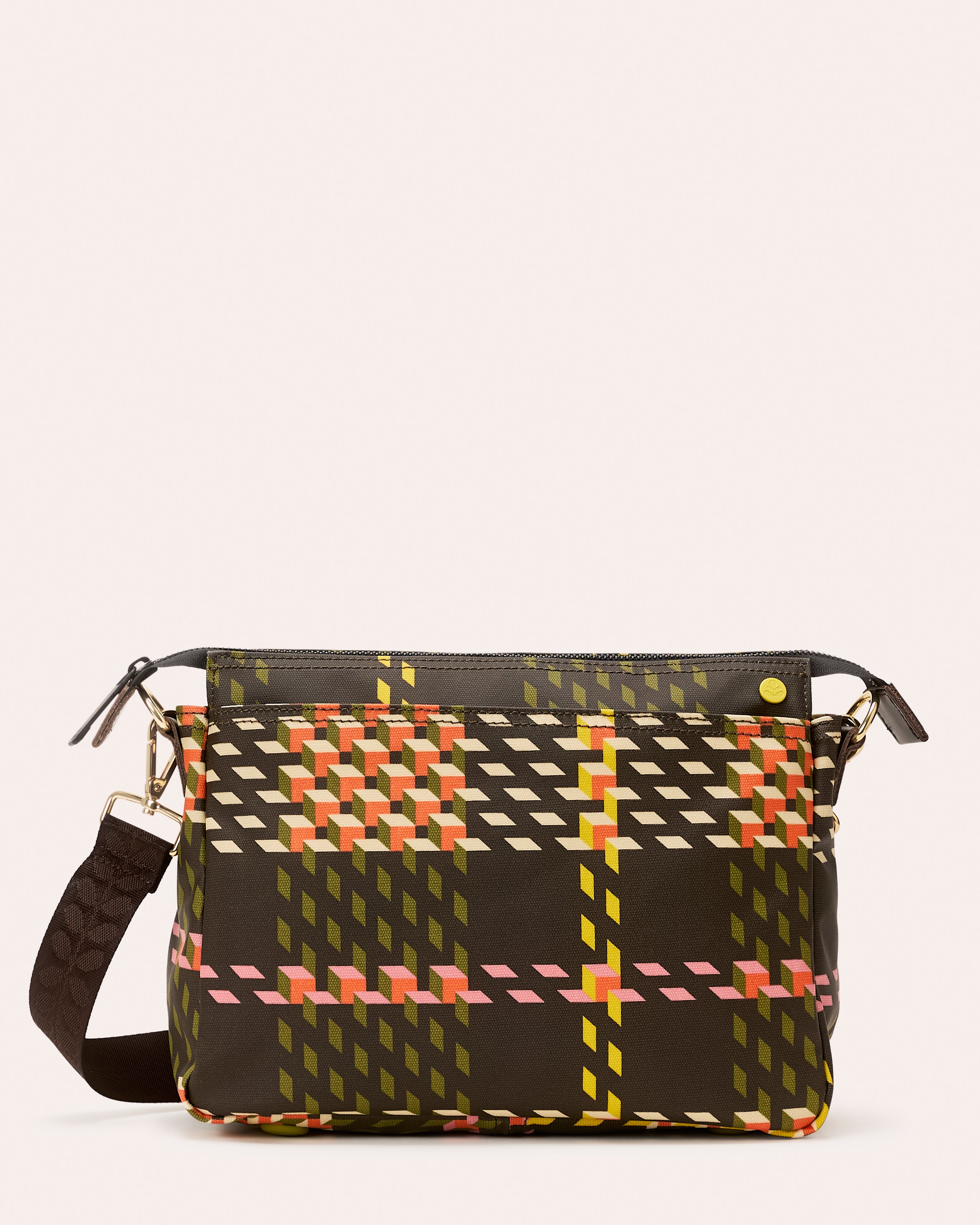 Fielder Crossbody - Cubic Check Cocoa