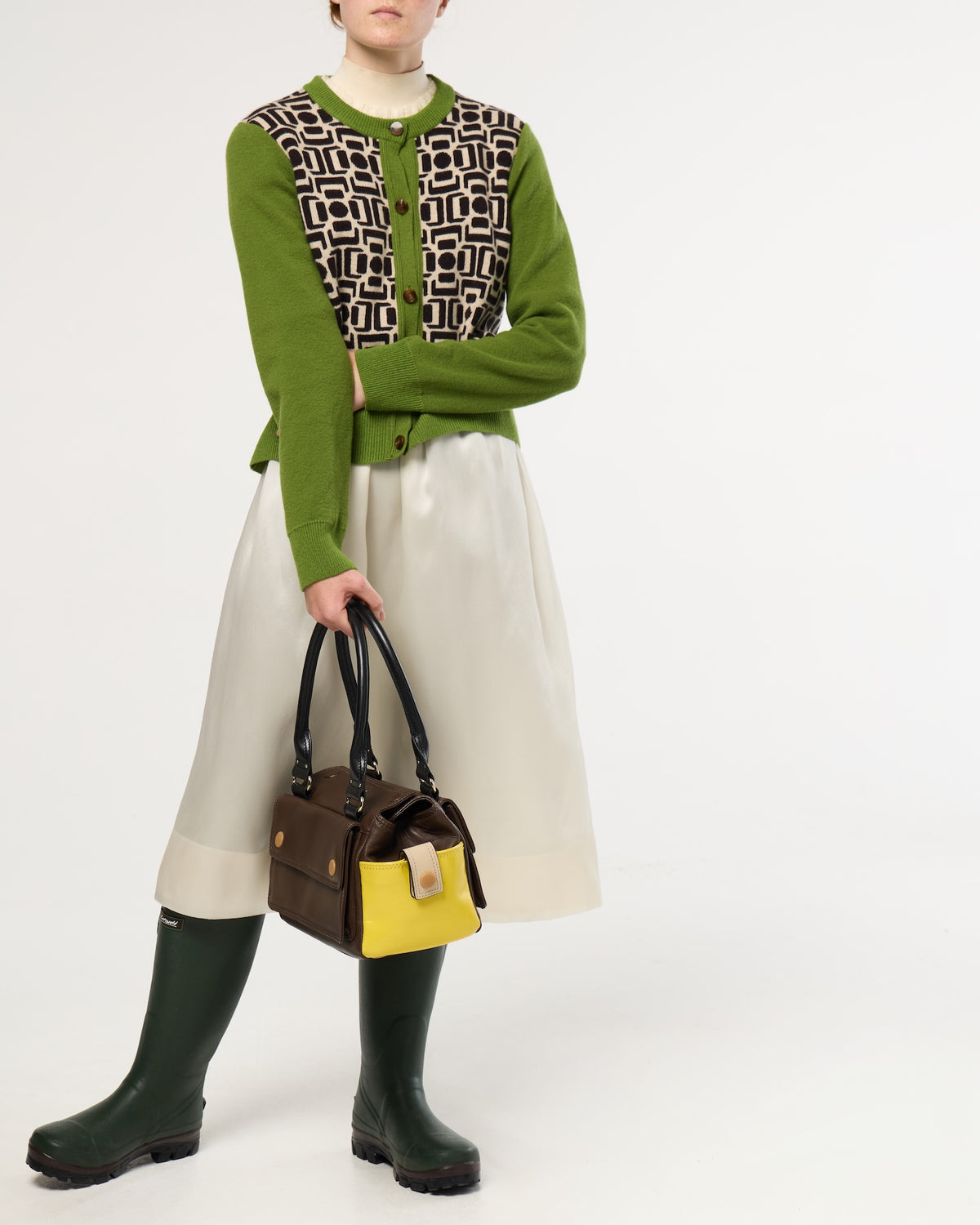 Pockety Shoulder Bag - OK Colourblock Chocolate