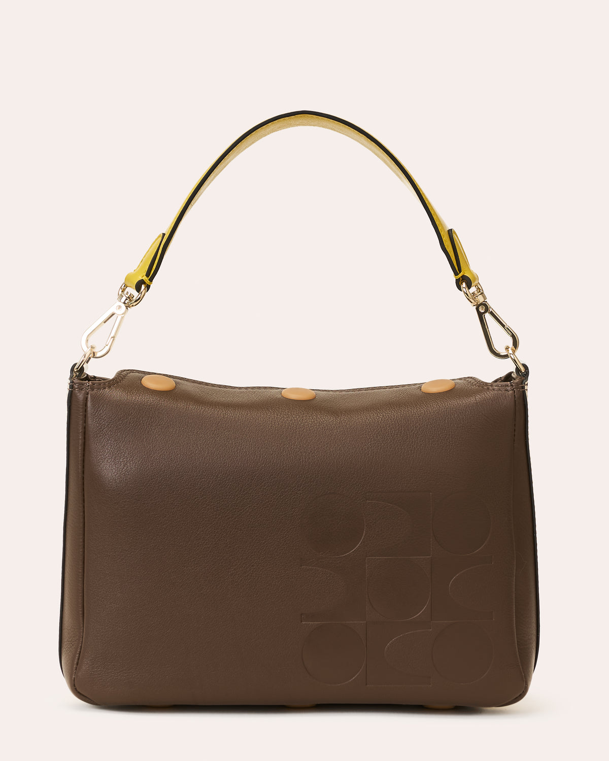 Small Softie Leather Shoulder Bag - OK Colour Block Chocolate