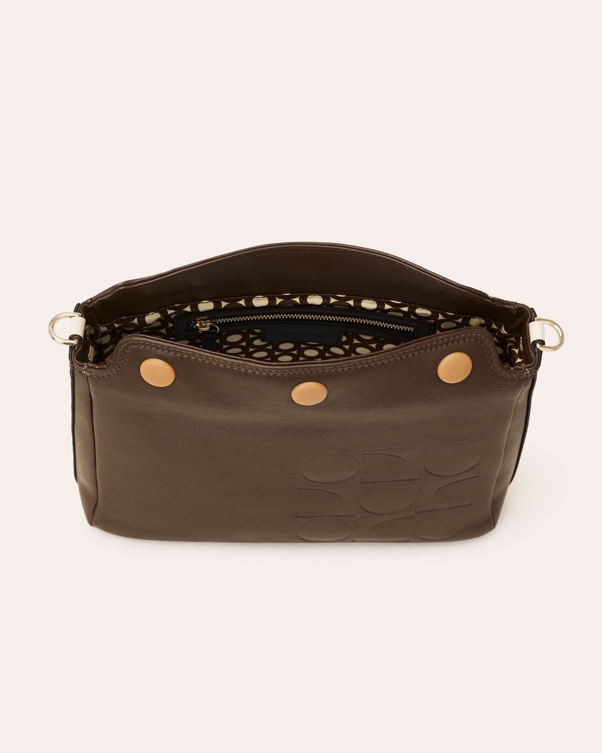 Small Softie Leather Shoulder Bag - OK Colour Block Chocolate