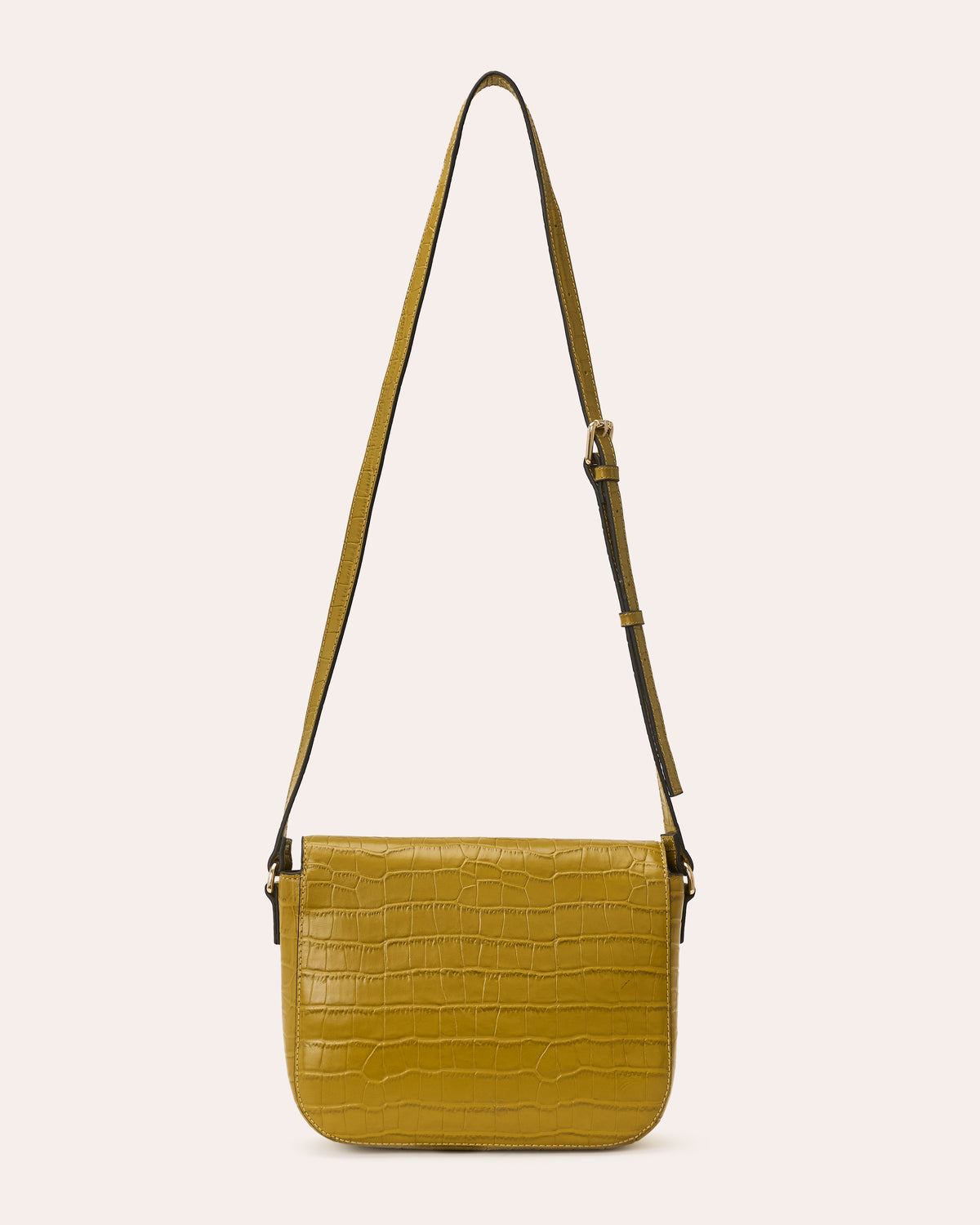 Eclipse Leather Crossbody - Green Tea Croc