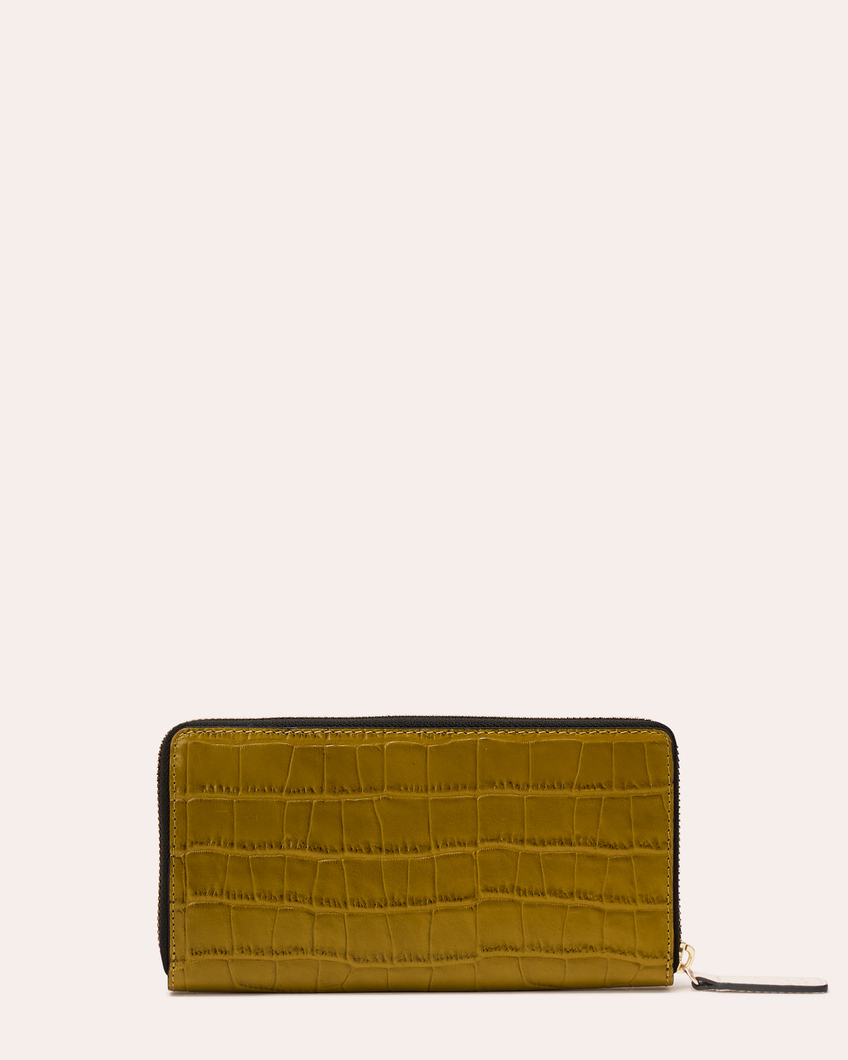 Forget Me Not Wallet - Flower Applique Green Tea Croc