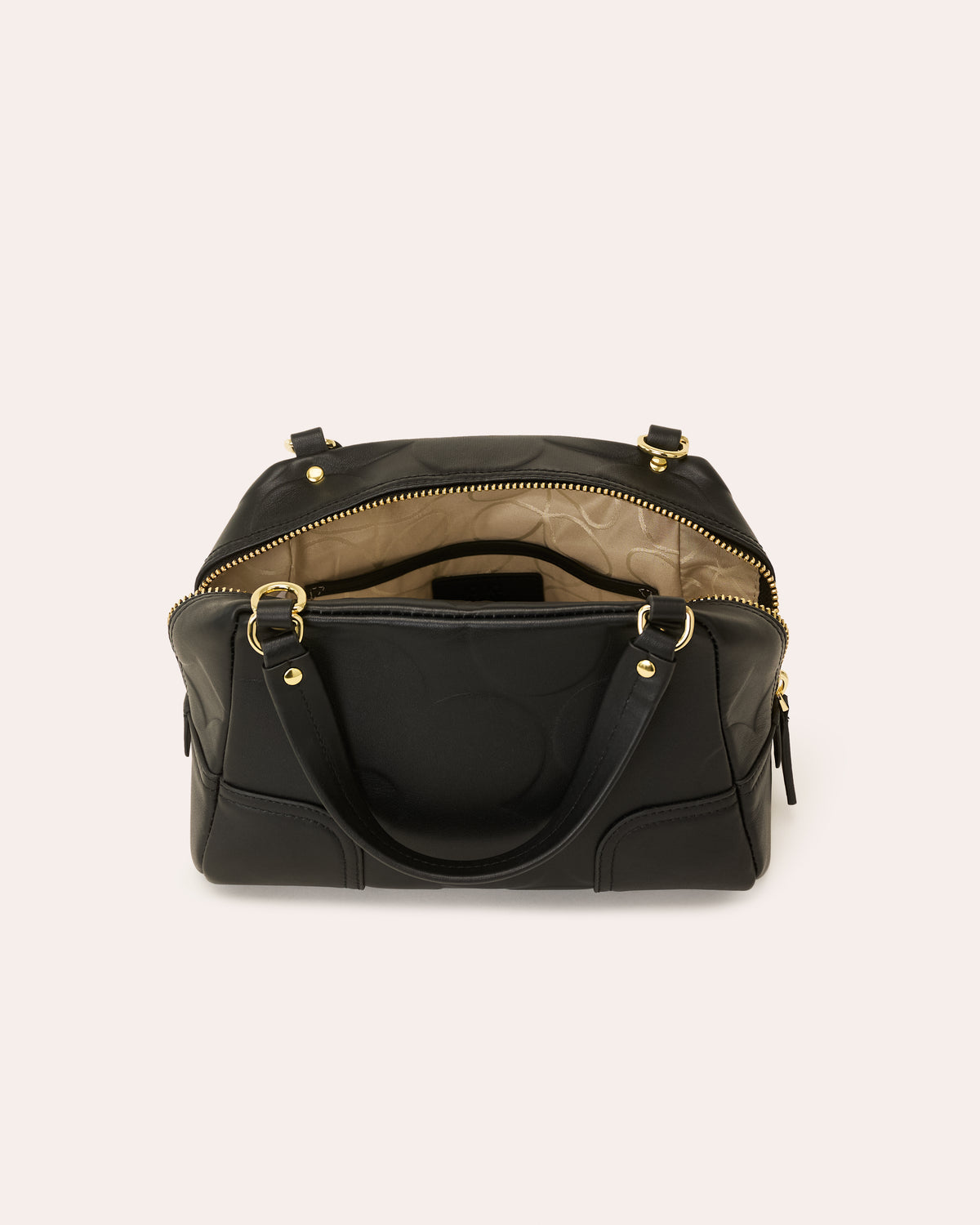 Concertina Leather Crossbody - Flower Power Black
