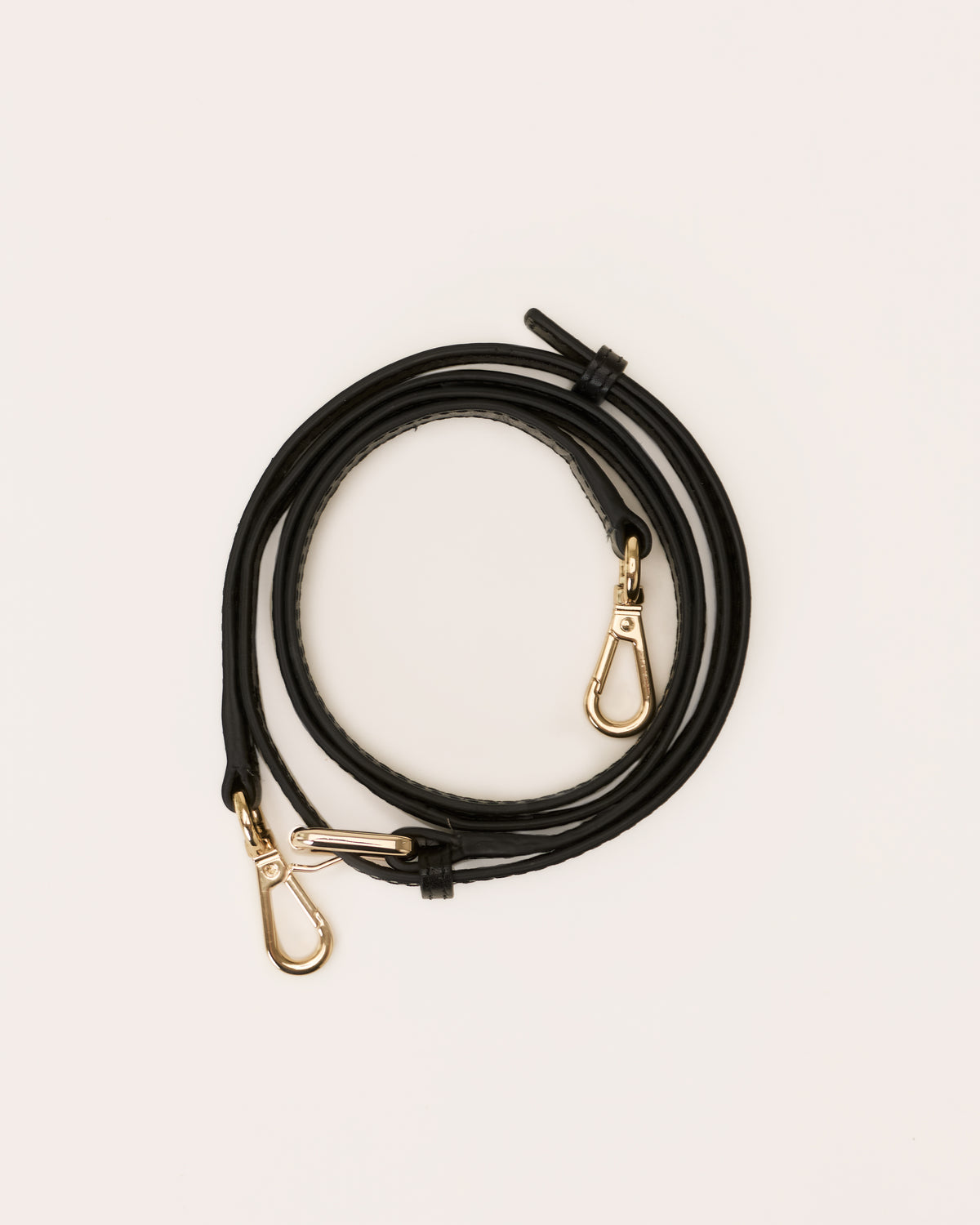 Leather Crossbody Strap - Black
