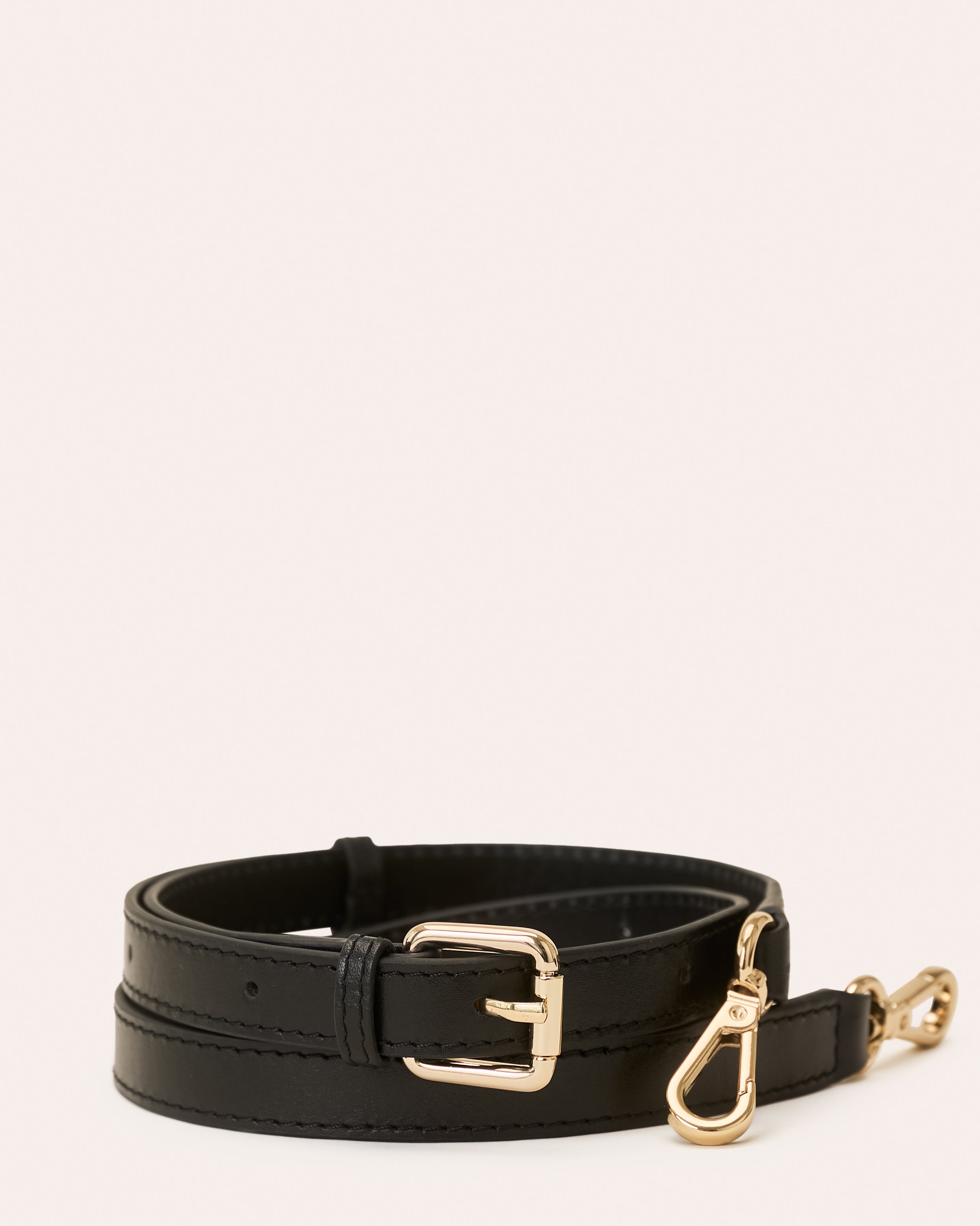 Leather Crossbody Strap - Black