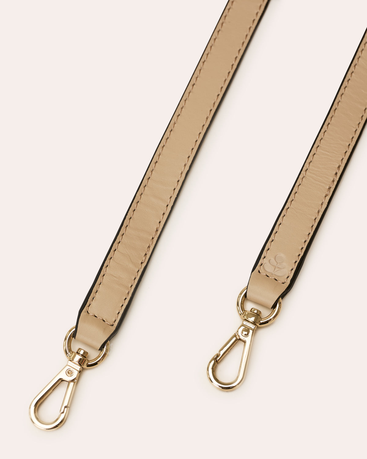 Leather Crossbody Strap - Cream