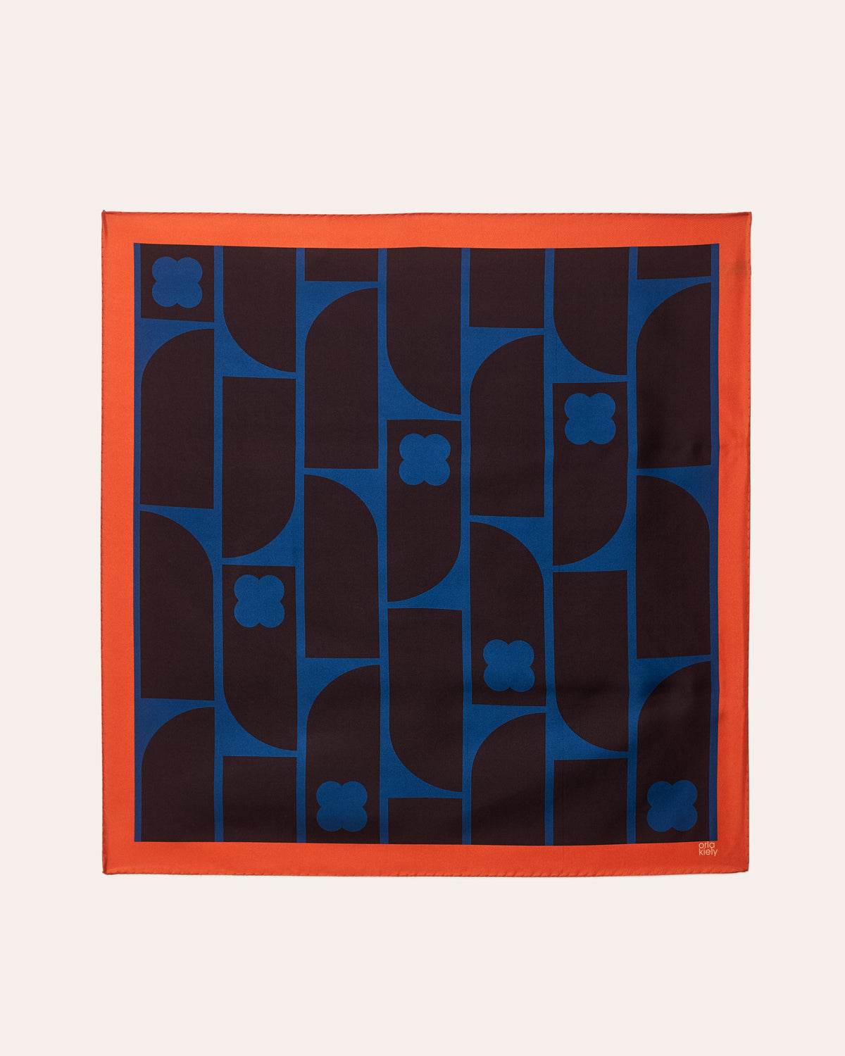 Medium Silk Scarf - Metro Tile Ink