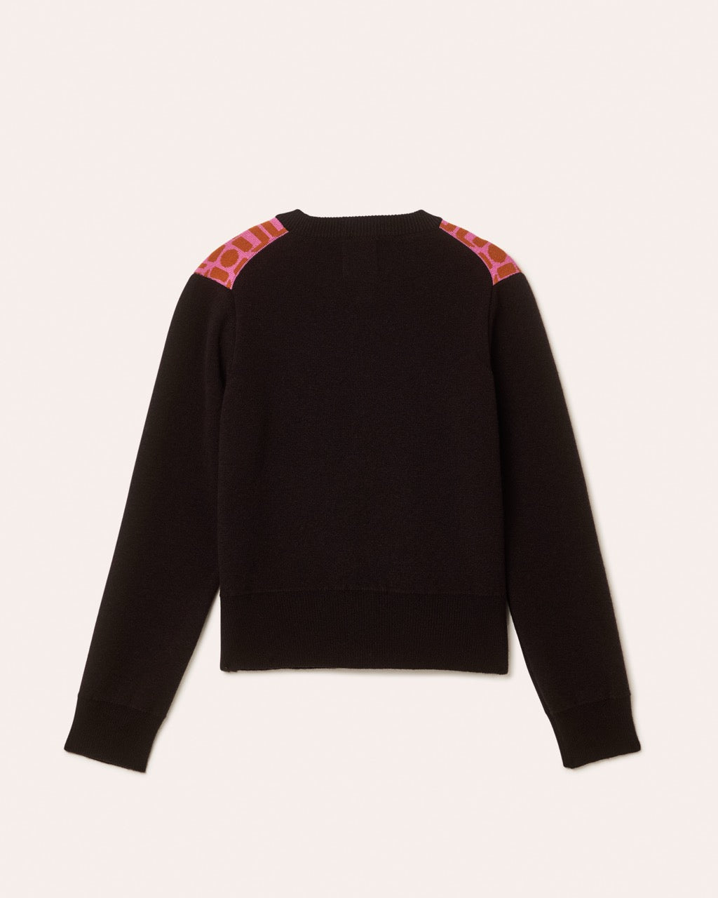 Bob Cardigan - Dark Brown/Pink