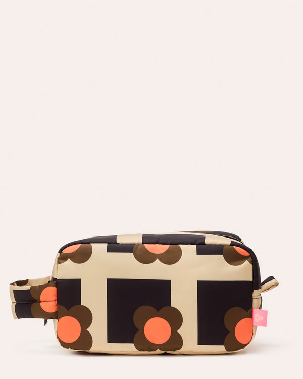 Puffy Large Wash Bag - Flower Box Clementine