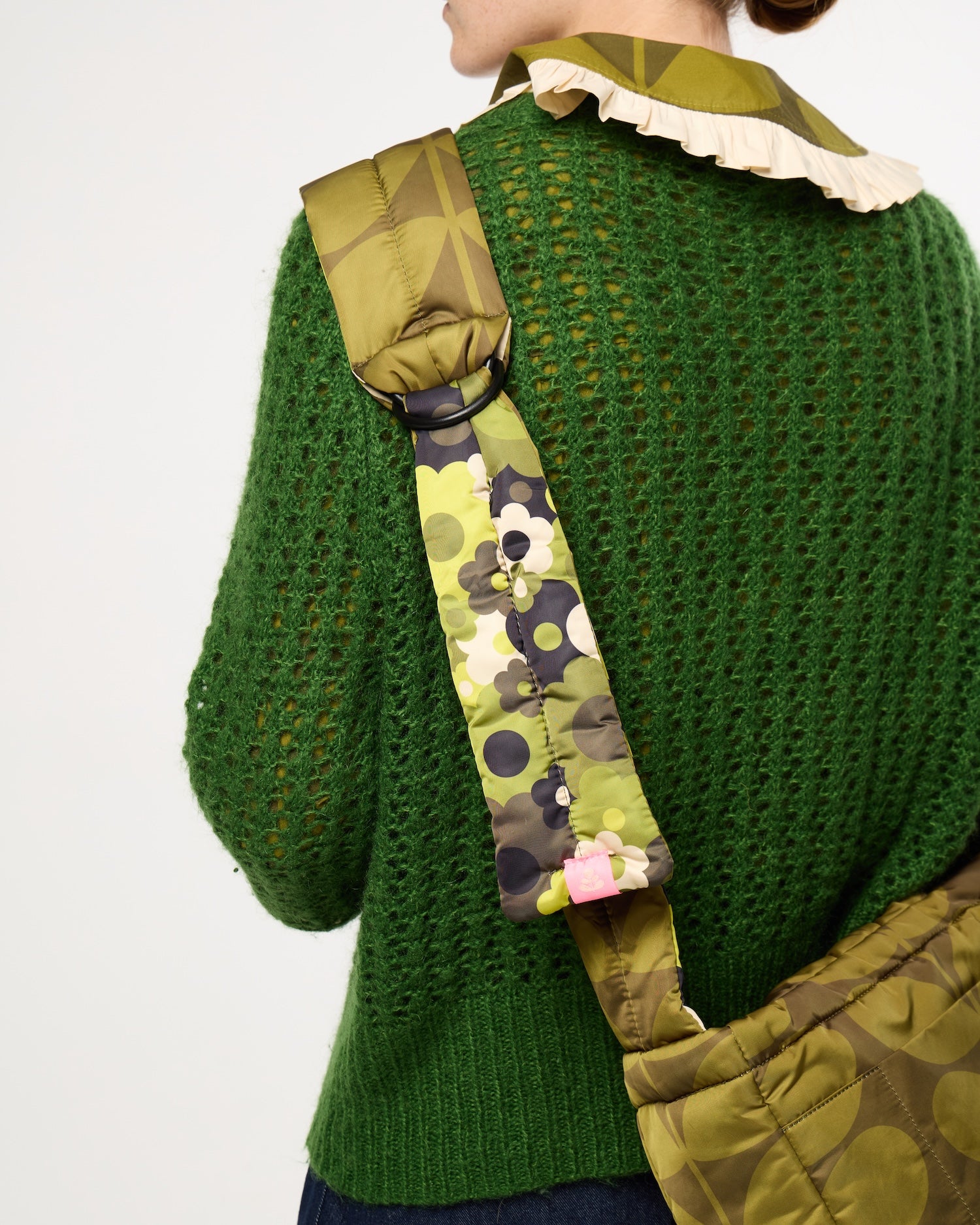 Reversible Puffy Crossbody - Solid Stem Khaki and Fern